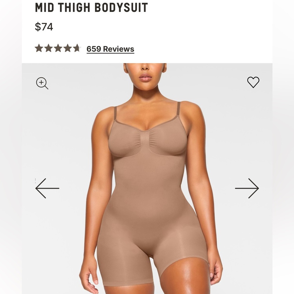 SKIMS Mid Thigh Shapewear Bodysuit 4x